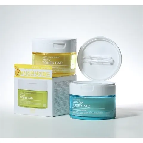 Tenzero Toner Pad Vita C & Collagen 70 Miếng - Cấp Ẩm, Sáng Da, Tẩy Tế Bào Chết, Dành Cho Chăm Sóc Da Mặt