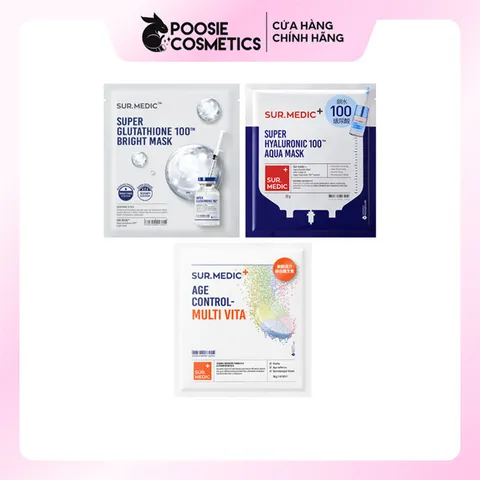 Mặt Nạ Dưỡng Trắng Sur.Medic 30g - Mặt Nạ Vi Sợi Glutathione Giúp Sáng Da, Cấp Ẩm Mịn Màng, Phục Hồi Da Tức Thì