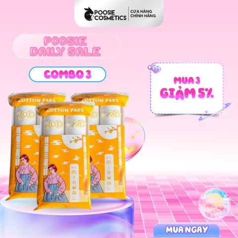 Bông tẩy trang Minho Cotton Pads 230 miếng - Bông cotton Hàn Quốc mềm mại, an toàn cho da, tẩy trang và chăm sóc da hiệu quả
