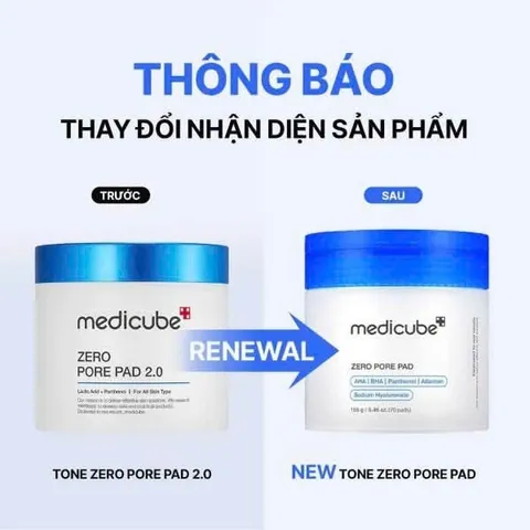 Toner Pad Medicube Zero Pore 2.0 - Se Khít Lỗ Chân Lông, Tẩy Da Chết, Dưỡng Ẩm, 70 Miếng, Chăm Sóc Da Nhạy Cảm