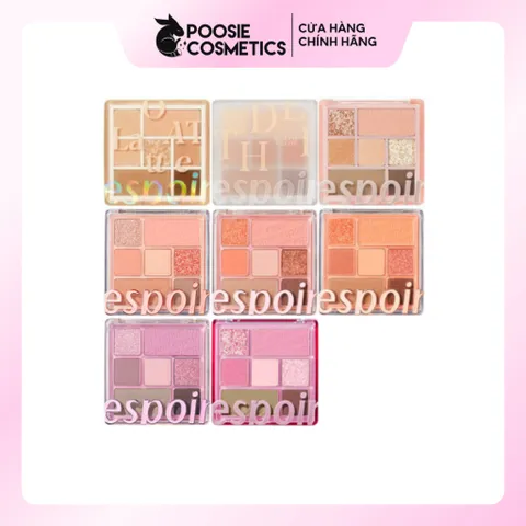 Bảng Phấn Mắt Espoir Real Eye Palette 7 Ô - Phấn Siêu Mịn Glitter, Shimmer, Matte, Satin Dễ Dùng Cho Nhiều Phong Cách Trang Điểm
