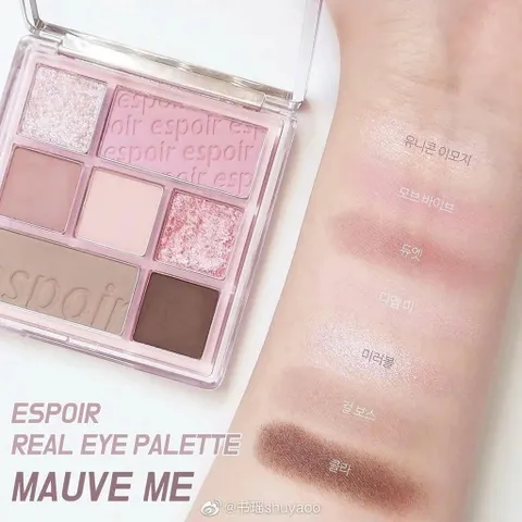 Bảng Phấn Mắt Espoir Real Eye Palette 7 Ô - Phấn Siêu Mịn Glitter, Shimmer, Matte, Satin Dễ Dùng Cho Nhiều Phong Cách Trang Điểm