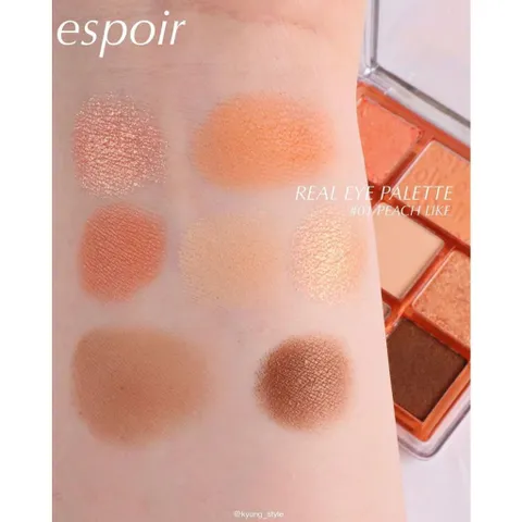 Bảng Phấn Mắt Espoir Real Eye Palette 7 Ô - Phấn Siêu Mịn Glitter, Shimmer, Matte, Satin Dễ Dùng Cho Nhiều Phong Cách Trang Điểm
