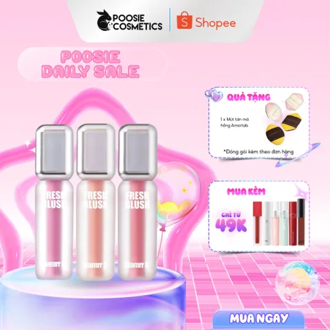 Má Hồng Kem Căng Bóng Glamrr Q Glow - Má Hồng Bền Màu Tươi Tắn Cho Da Nhạy Cảm, 3.8g, Hàn Quốc