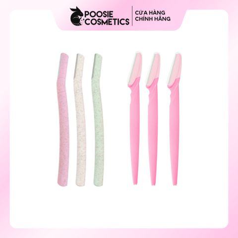 Dao Cạo Tỉa Lông Mày Jary - Set 3 Cái Thép Không Gỉ, Lưỡi Sắc Bén, Thiết Kế Linh Hoạt Dành Cho Phụ Nữ Á Đông