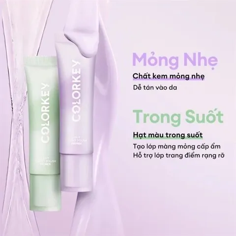 Kem Lót Colorkey Light Weight Polish Primer 30g - Nâng Tông, Làm Đều Màu Da, Phù Hợp Mọi Tình Trạng Da, Chất Kem Mỏng Nhẹ