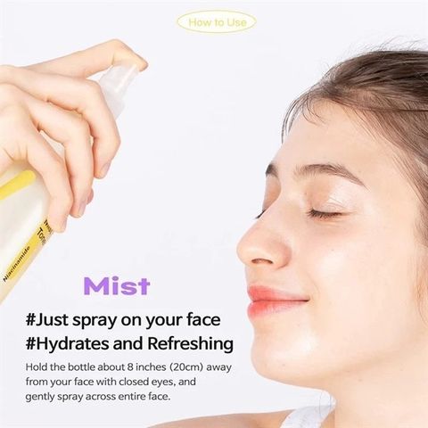 Serum Dạng Xịt Dưỡng Trắng Da TIAM Vita B3 Mist 200ml - Toner Căng Bóng, Làm Sáng, Chống Oxy Hóa Hàn Quốc