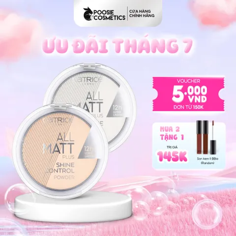 Phấn Nén Kiềm Dầu 12h CATRICE All Matt Plus - Phấn Phủ Kiểm Soát Dầu Chống Bóng Nhờn, Phù Hợp Với Da Dầu và Hỗn Hợp