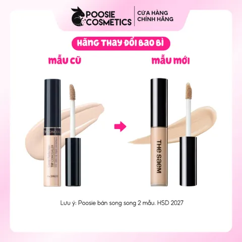 Kem Che Khuyết Điểm the SAEM Cover Perfection Tip Concealer 6.5g - Lớp Che Phủ Tự Nhiên Có SPF28 PA+ Cho Da Sáng Mịn