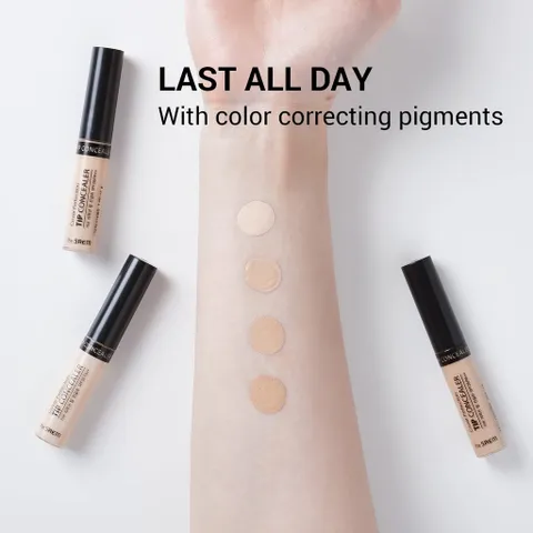 Kem Che Khuyết Điểm the SAEM Cover Perfection Tip Concealer 6.5g - Lớp Che Phủ Tự Nhiên Có SPF28 PA+ Cho Da Sáng Mịn