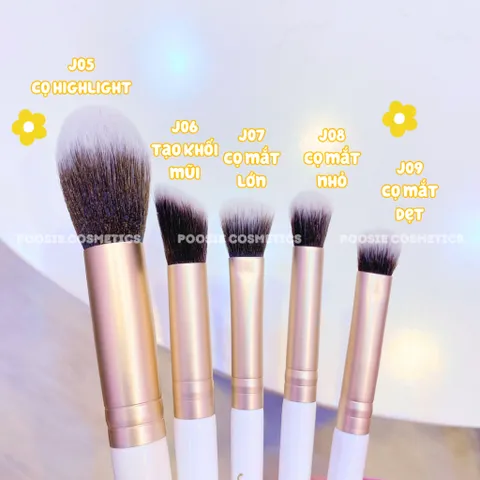 Bộ Cọ Trang Điểm Cao Cấp Thuần Chay Jary - Cọ Phấn Phủ, Má Hồng, Tạo Khối, Kem Nền, Mắt, Chân Mày - Lẻ 1 Cây 618392