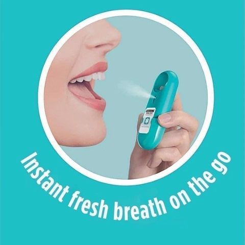 Xịt thơm miệng Listerine Cool Mint Pocketmist 7.7ml - Khử mùi hôi miệng, mang lại hơi thở thơm mát, tiện lợi mang đi mọi nơi