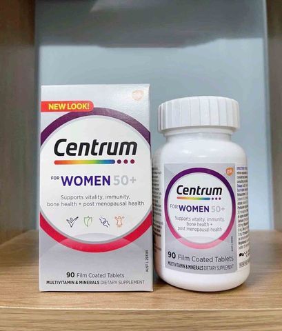 Vitamin Tổng Hợp Centrum Women 50+ - 90 Viên Bổ Sung Dinh Dưỡng Cho Phụ Nữ Trên 50 Tuổi, Hỗ Trợ Sức Khỏe Xương Và Tinh Thần
