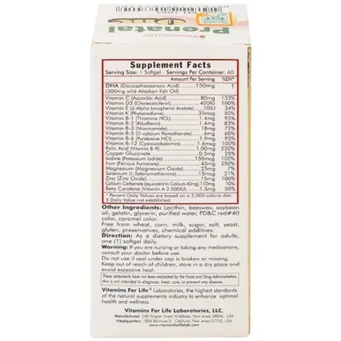 Viên Uống Bổ Sung Vitamin Prenatal One For Life (60 Viên) - Chăm Sóc Sức Khỏe Cho Phụ Nữ Mang Thai Và Sau Sinh