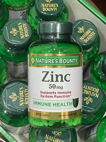 Viên uống bổ sung kẽm Nature's Bounty Zinc 50mg - Hỗ trợ sức đề kháng và sức khỏe làn da, 400 viên