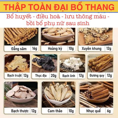 Thập Toàn Đại Bổ Thang - Bồi Bổ Khí Huyết Tăng Cường Sức Khỏe - Hương Vị Thảo Dược Truyền Thống Việt Nam