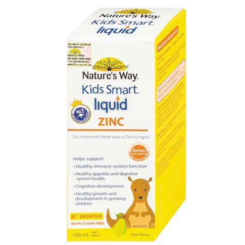 Siro Bổ Sung Kẽm Dạng Lỏng Nature’s Way Kids Smart - Hỗ Trợ Đề Kháng và Cảm Giác Thèm Ăn Cho Trẻ Từ 6 Tháng Tuổi Trở Lên