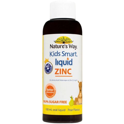 Siro Bổ Sung Kẽm Dạng Lỏng Nature’s Way Kids Smart - Hỗ Trợ Đề Kháng và Cảm Giác Thèm Ăn Cho Trẻ Từ 6 Tháng Tuổi Trở Lên