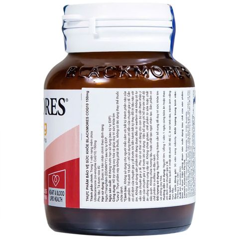 Viên Uống Hỗ Trợ Sức Khỏe Tim Mạch Blackmores CoQ10 150mg - Giúp Chống Oxy Hóa và Duy Trì Năng Lực Tim Mạch Hàng Ngày