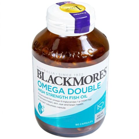 Viên Uống Dầu Cá Blackmores Omega Double High Strength - Bổ Sung Omega-3 Tăng Cường Sức Khỏe Tim Mạch và Não Bộ