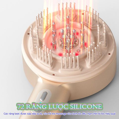 Lược massage da đầu Nikio NK-112 Pro - Công nghệ EMS và hồng ngoại, giúp giảm rụng tóc và thư giãn hiệu quả, chống nước IPX7, dễ mang theo.