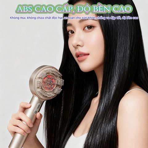 Lược massage da đầu Nikio NK-112 Pro - Công nghệ EMS và hồng ngoại, giúp giảm rụng tóc và thư giãn hiệu quả, chống nước IPX7, dễ mang theo.