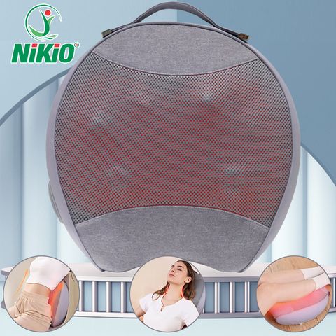 Gối Massage Hồng Ngoại Nikio NK-137 - Đa Năng Pin Sạc, Massage Cổ Vai Gáy, Lưng, Tay Chân, Thư Giãn Bất Cứ Đâu