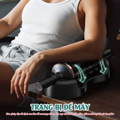 Con Lăn Massage Cầm Tay Puli PL-799DC - Giảm Đau Nhức, Thư Giãn Cơ Toàn Thân, Pin Sạc Tiện Lợi, Công Nghệ Massage 2in1