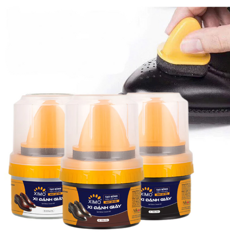 Xi Dưỡng Bóng Giày Da XIMO - Kem Bảo Vệ Da, Dưỡng Ẩm, Tăng Độ Bóng và Chống Thấm Nước, Phục Hồi Da Giày, Sofa, Túi Xách