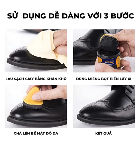 Xi Dưỡng Bóng Giày Da XIMO - Kem Bảo Vệ Da, Dưỡng Ẩm, Tăng Độ Bóng và Chống Thấm Nước, Phục Hồi Da Giày, Sofa, Túi Xách