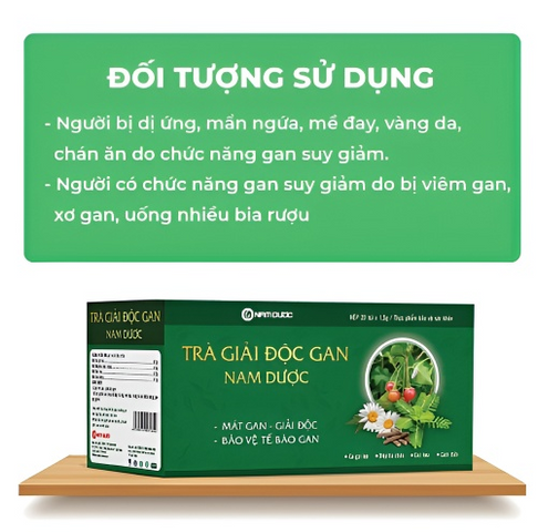 Trà Giải Độc Gan Nam Dược - Hỗ Trợ Mát Gan, Tăng Cường Chức Năng Gan - Hộp 20 Túi Lọc 1.5g
