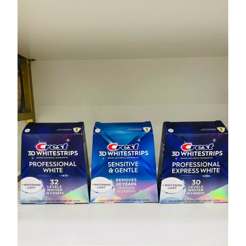 Miếng Dán Trắng Răng Crest 3D White Siêu Trắng Với Công Nghệ Đèn LED Ánh Sáng Xanh - Nụ Cười Rạng Rỡ Tự Nhiên