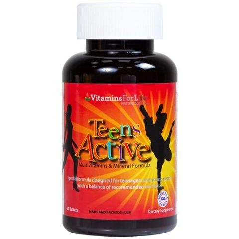 Viên Uống Bổ Sung Vitamin và Khoáng Chất Teens Active - Hỗ Trợ Phát Triển Toàn Diện cho Thanh Thiếu Niên (60 Viên)