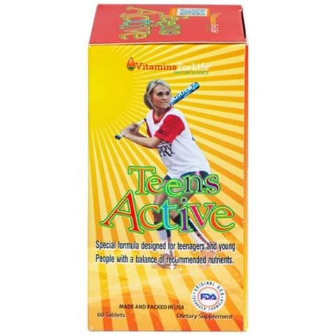Viên Uống Bổ Sung Vitamin và Khoáng Chất Teens Active - Hỗ Trợ Phát Triển Toàn Diện cho Thanh Thiếu Niên (60 Viên)