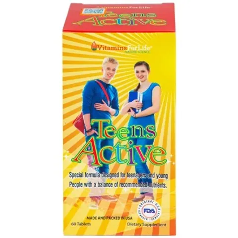 Viên Uống Bổ Sung Vitamin và Khoáng Chất Teens Active - Hỗ Trợ Phát Triển Toàn Diện cho Thanh Thiếu Niên (60 Viên)