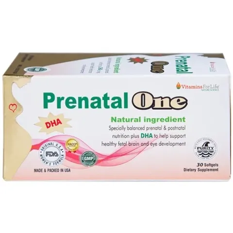 Viên uống Prenatal One - DHA, Vitamin và Khoáng Chất Bổ Sung cho Phụ Nữ Mang Thai và Sau Sinh (30 Viên)