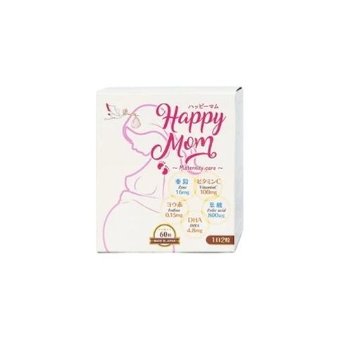 Viên Uống Bổ Sung Vitamin và Khoáng Chất Happy Mom Jpanwell - Dinh Dưỡng Thiết Yếu Cho Mẹ Bầu và Sau Sinh (60 Viên)