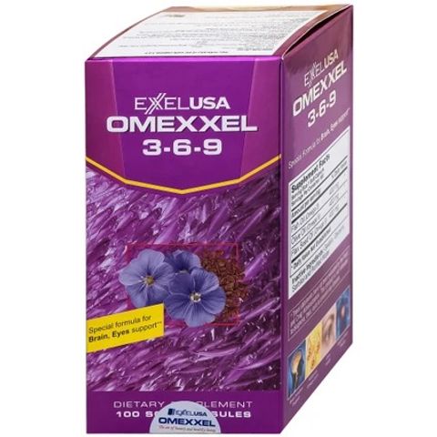 Viên uống bổ não, tăng cường thị lực và sức khỏe tim mạch Omexxel 3-6-9 - Giải pháp Omega 3-6-9 cho trí nhớ và mắt khỏe mạnh (100 viên)