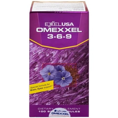 Viên uống bổ não, tăng cường thị lực và sức khỏe tim mạch Omexxel 3-6-9 - Giải pháp Omega 3-6-9 cho trí nhớ và mắt khỏe mạnh (100 viên)