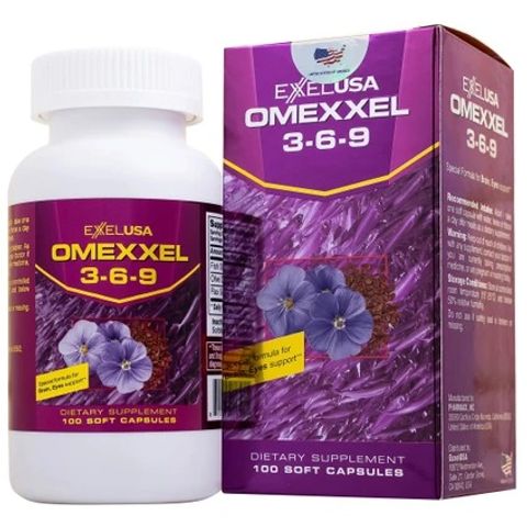 Viên uống bổ não, tăng cường thị lực và sức khỏe tim mạch Omexxel 3-6-9 - Giải pháp Omega 3-6-9 cho trí nhớ và mắt khỏe mạnh (100 viên)