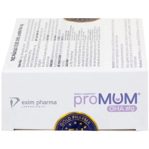 Viên uống bổ sung DHA proMUM Alg cho phụ nữ mang thai và cho con bú - Hỗ trợ phát triển não bộ và thị giác trẻ sơ sinh (3 vỉ x 10 viên)
