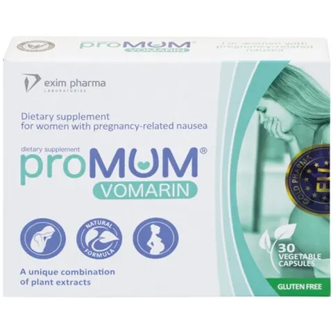 Viên uống proMUM Vomarin giảm buồn nôn cho phụ nữ mang thai và hỗ trợ tăng tiết sữa mẹ - Bổ sung dinh dưỡng cho mẹ bầu và bé yêu