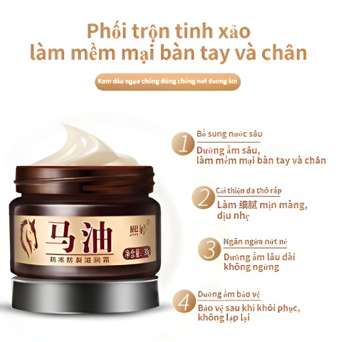 Kem Dưỡng Ẩm Dầu Ngựa 30g - Giảm Nứt Giày Cao Gót & Dưỡng Da Mềm Mại - Sản Phẩm Chăm Sóc Da Chân Chất Lượng Cao