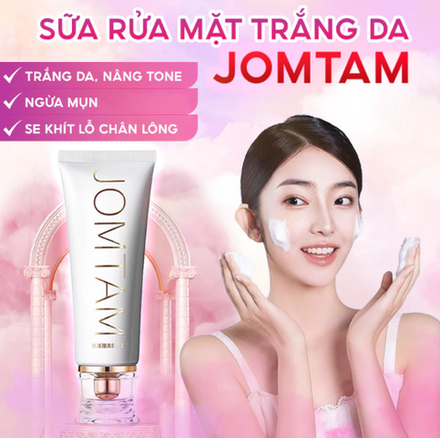 Sữa Rửa Mặt Kích Trắng Da JOMTAM - Giảm Mụn, Se Khít Lỗ Chân Lông, Làm Sáng Da và Kiểm Soát Dầu 150ml