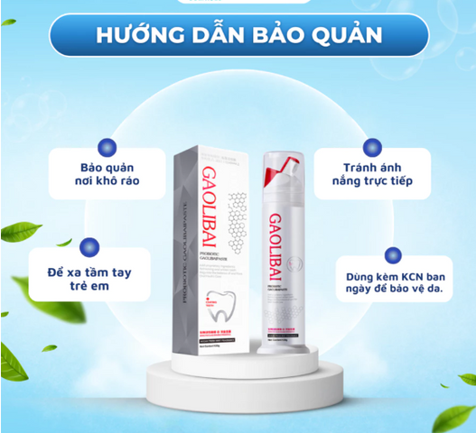 Gel Nano Bạc GAOLIBAI - Kem Đánh Răng Loại Bỏ Mảng Bám & Cao Răng, Trắng Răng, Hơi Thở Thơm Mát, Nhập Khẩu Nhật Bản 120g