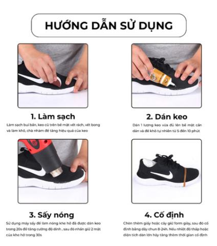 Keo Dán Giày Thể Thao Siêu Dính Nhiệt Trong Suốt XIMO - Dễ Dàng Sửa Chữa Giày Dép, Túi Xách, Đồ Da, Chất Lượng Cao