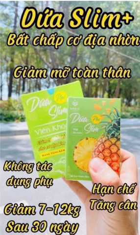 Viên Uống Dứa SLIM PLUS , Duy Trì  , Giữ dáng , Chiết Xuất Từ Thiên Nhiên, Thích Hợp Cho Mọi Đối Tượng( Liệu trình 15 ngày)