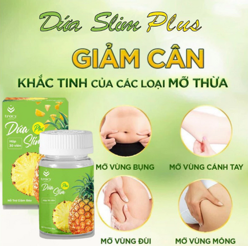 Viên Uống Dứa SLIM PLUS , Duy Trì  , Giữ dáng , Chiết Xuất Từ Thiên Nhiên, Thích Hợp Cho Mọi Đối Tượng( Liệu trình 15 ngày)