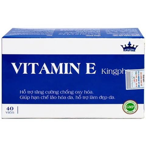 Viên uống Vitamin E Kingphar 400 IU - Bổ sung vitamin E hỗ trợ chống oxy hóa và làm đẹp da (4 vỉ x 10 viên)