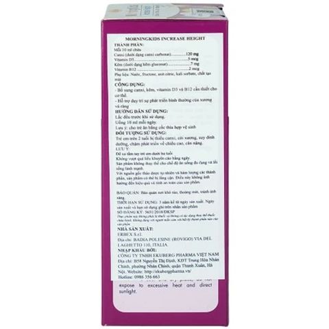 Siro Bổ Sung Vitamin Tăng Chiều Cao MorningKids 150ml - Hỗ Trợ Phát Triển Chiều Cao và Xương Khớp cho Trẻ Em